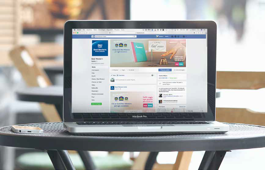 Pagina Facebook Best Western su MacBook